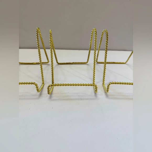 Twisted gold town wire easel display stand picture holder set a 3 - Picture 1 of 8